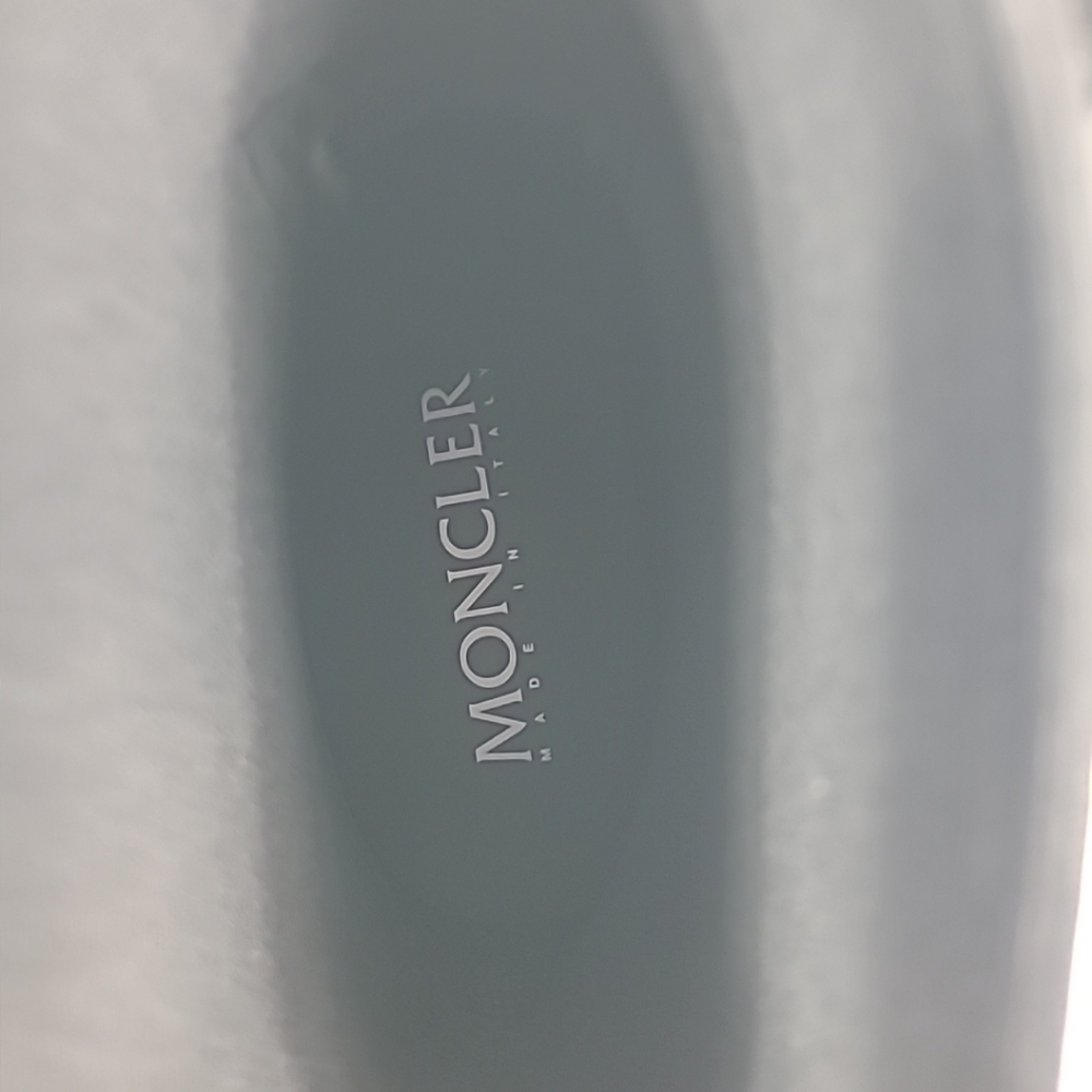 NEW Moncler Ginett Logo-Appliqurd Glossed Rubber Rainboots Black Sz 38, US 8 - Picture 8 of 10